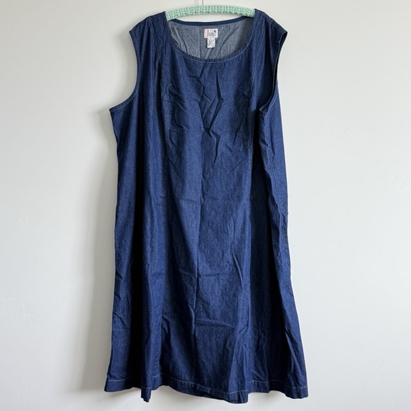 45Rpm Dresses & Skirts - VTG Jamie's Jumpers Dark Denim Maxi Dress USA  Plus 3X Cottage Farmhouse